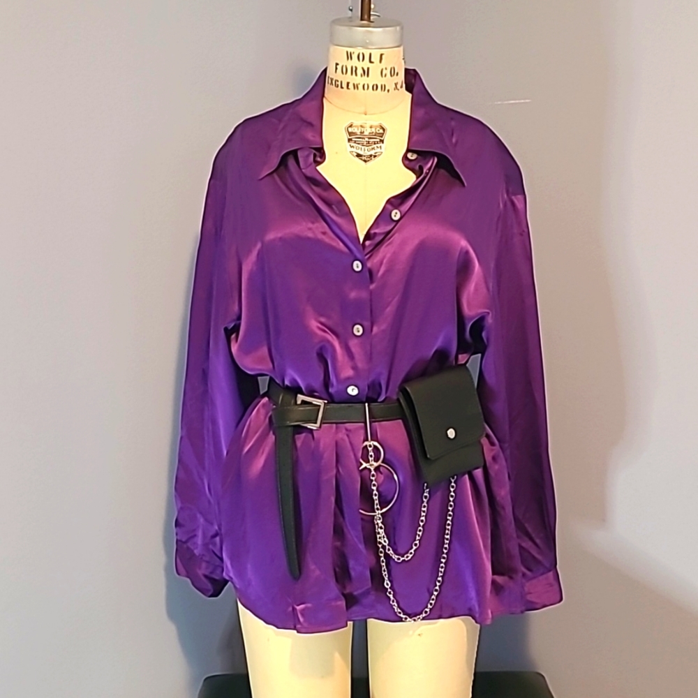 Silk button down shirt